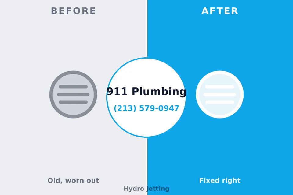 Before and after: plumbing repair Valmeyer, IL